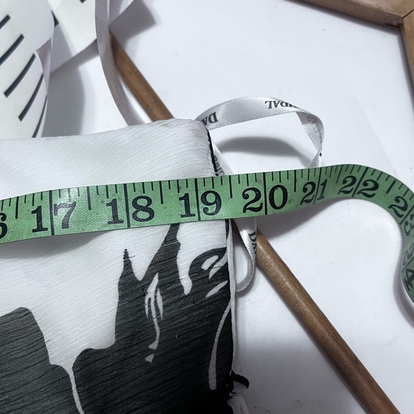 David’s Bridal 81372 short Bubble Hem Black White Sz 16 Strapless Dress Party - Picture 5 of 12